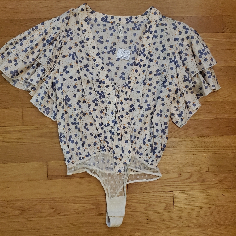 Intimately Free people body suit floral top
